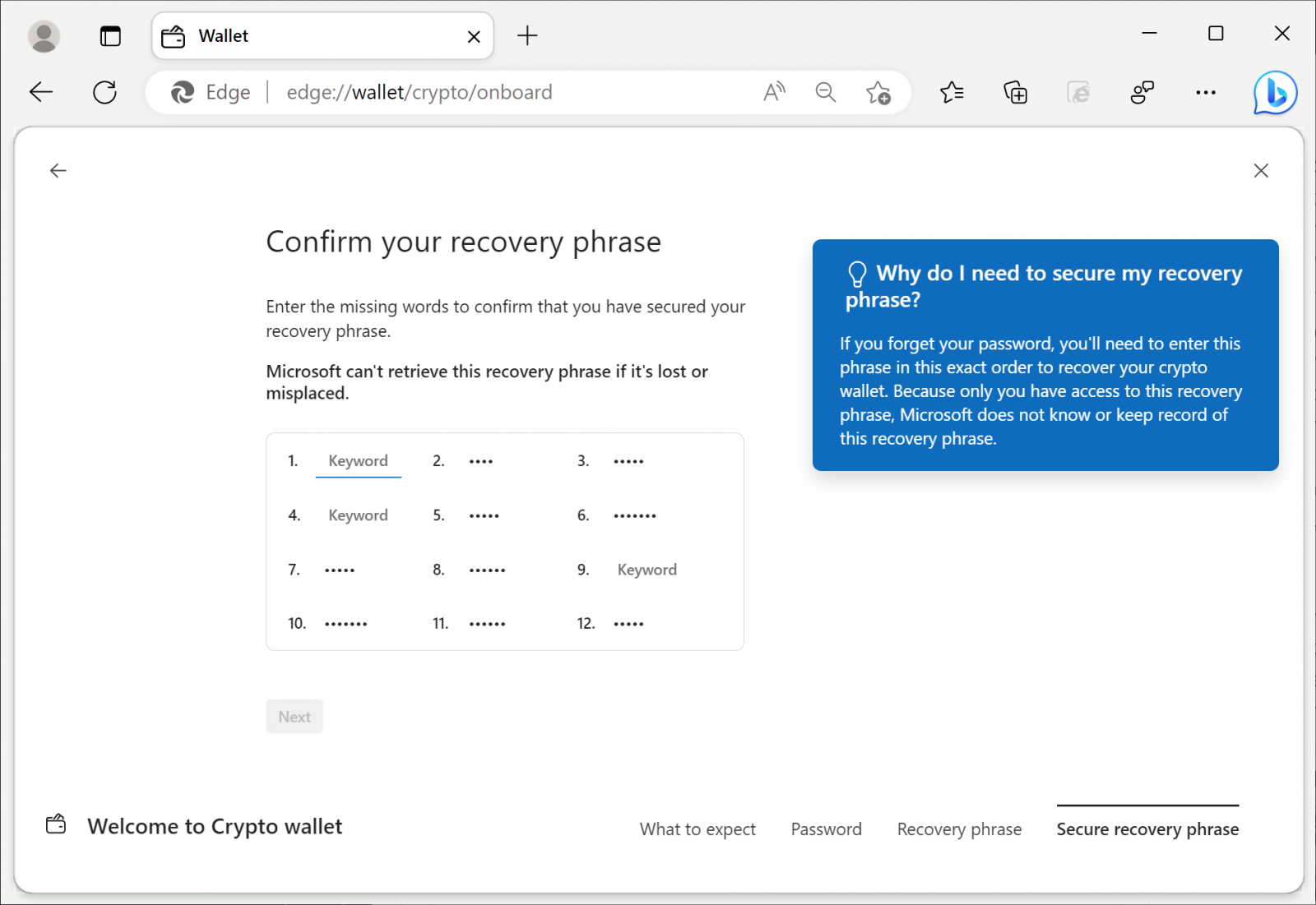 Microsoft is testing a builtin crypto wallet in Microsoft Edge